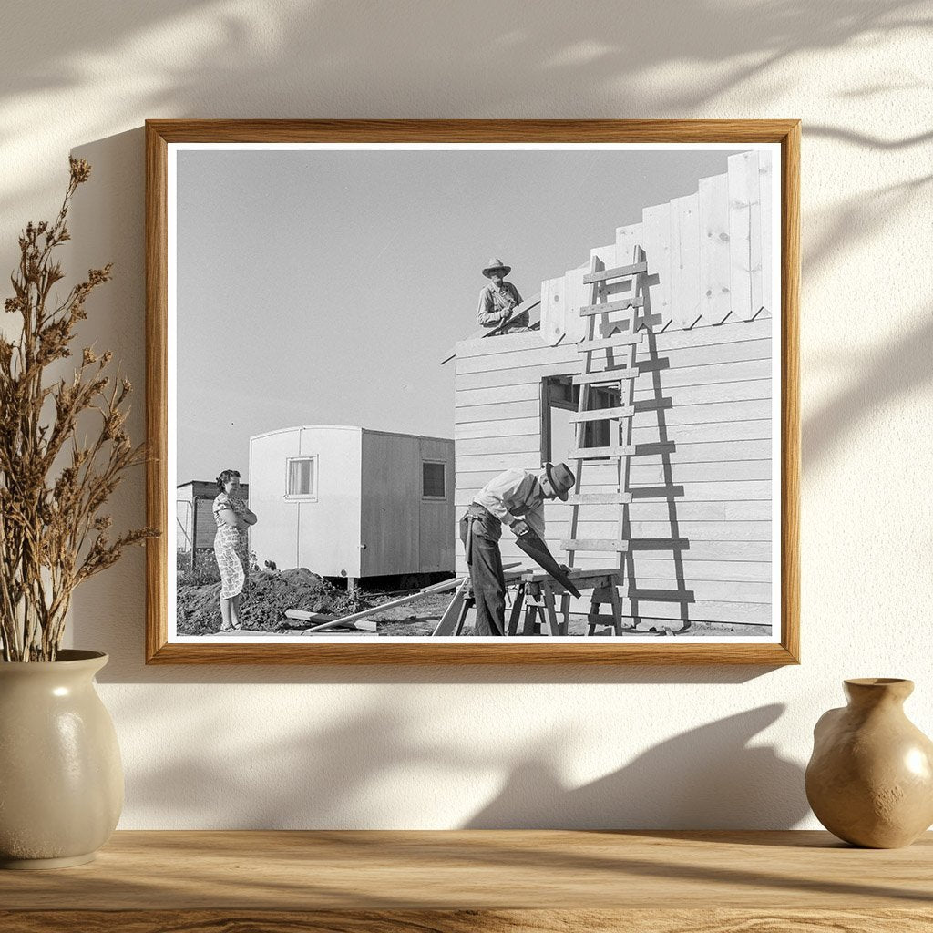 Father and Son Building House in Salinas California 1939 - Available at KNOWOL