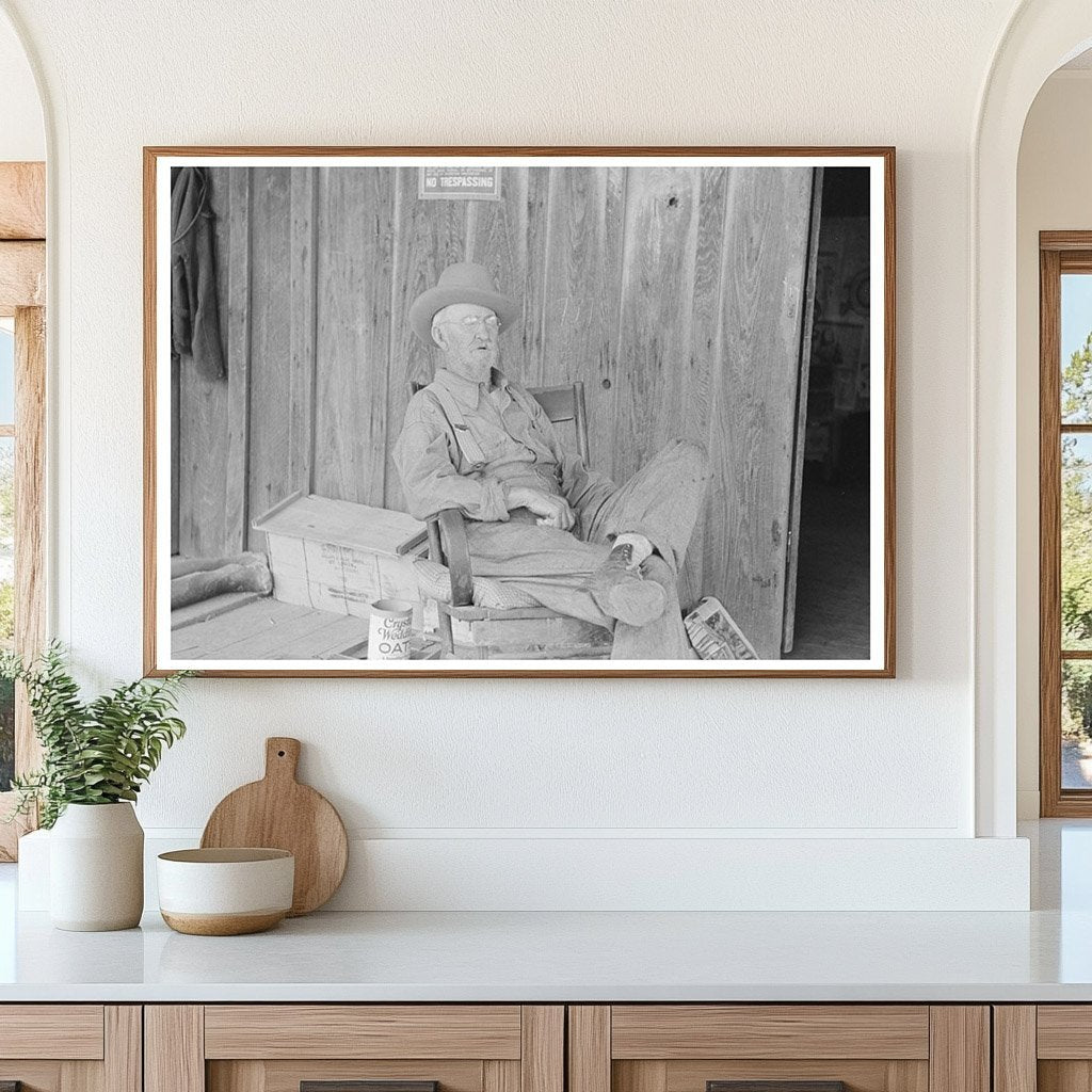 Father on Cabin Porch Southeast Missouri Farms 1938 - Available at KNOWOL