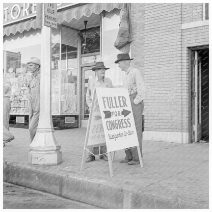 Fayetteville Arkansas Town Square Scene August 1938 - Available at KNOWOL