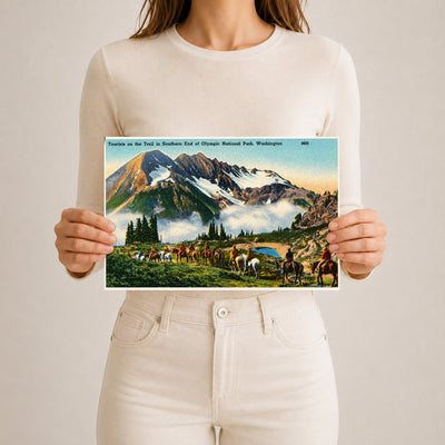 Olympic National Park, WA: Tourist on the trail southern end of Olympic National Park