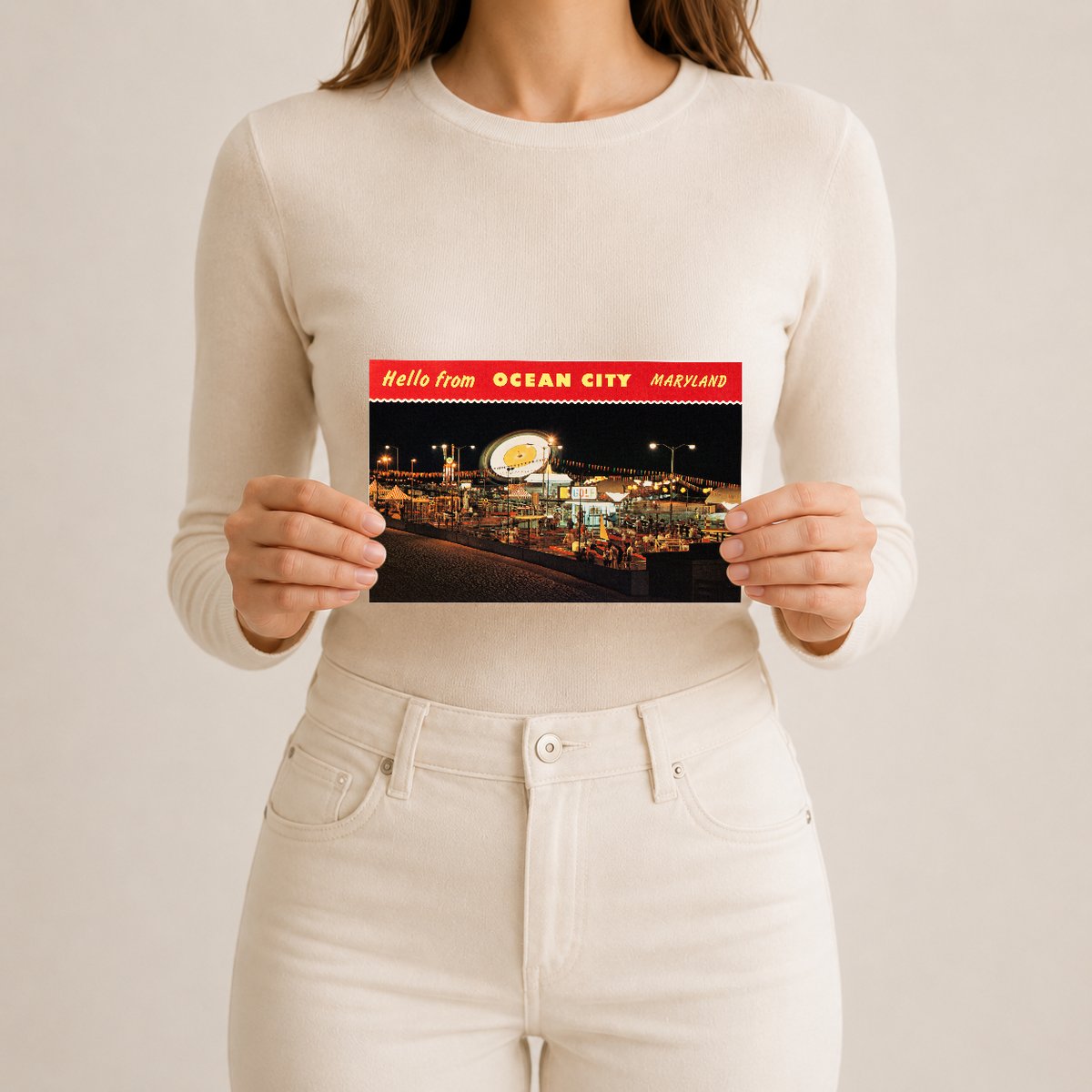 Hello from Ocean City Maryland — Vintage Maryland Postcard