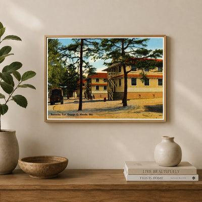 Barracks, Fort George G. Meade, MD — Vintage Maryland Postcard