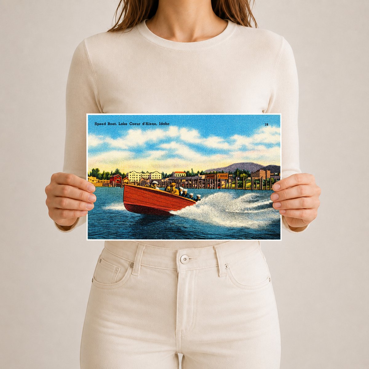 Coeur d'Alene Lake, ID: Speed boat, Lake Coeur d'Alene