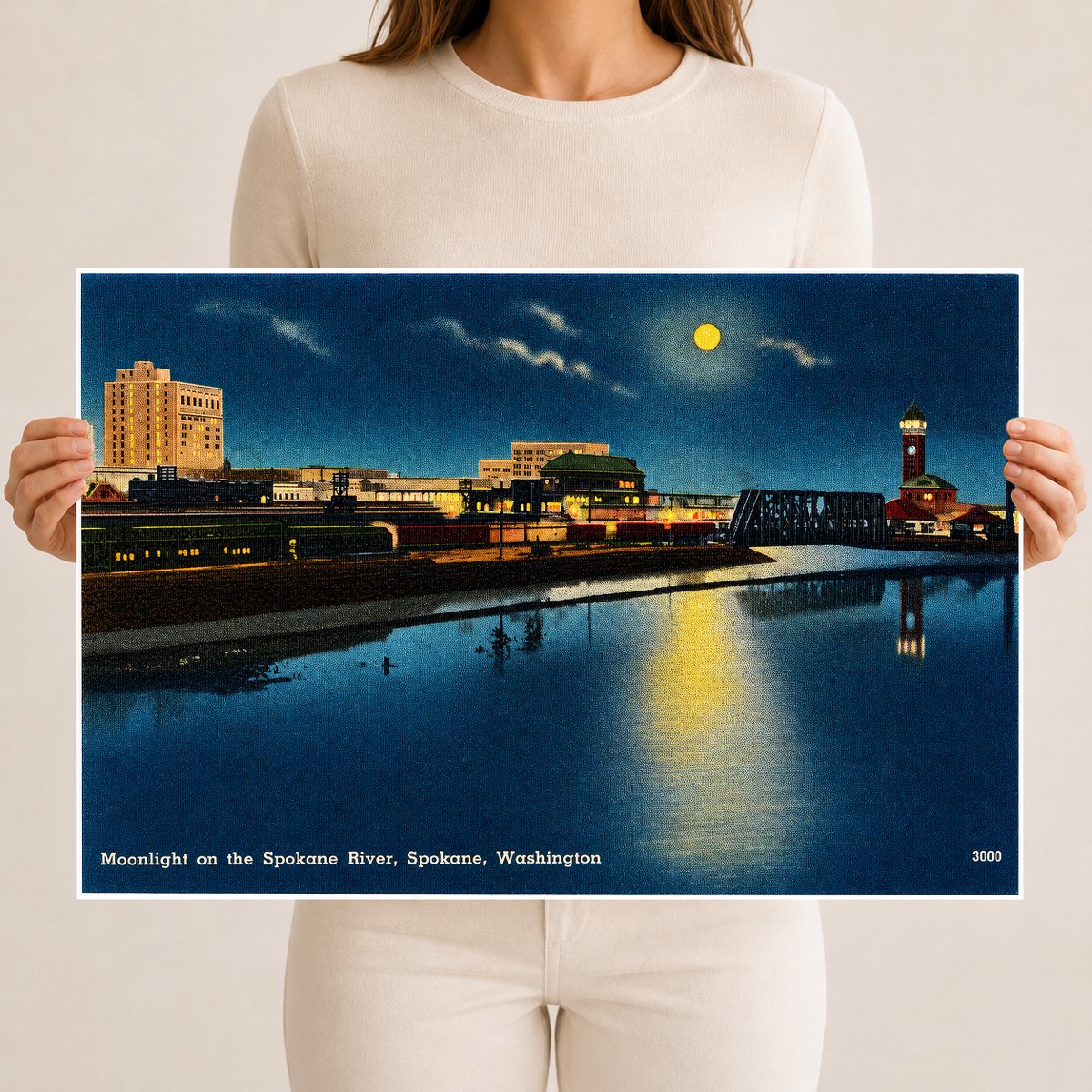 Spokane, WA: Moonlight on the Spokane River