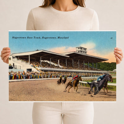 Hagerstown Race Track, Hagerstown, Maryland — Vintage Maryland Postcard