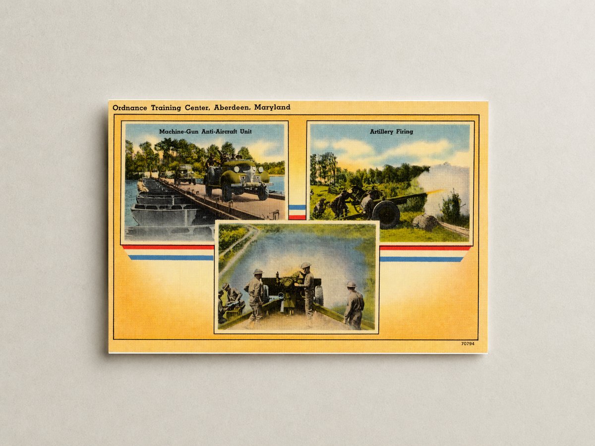 Ordnance Training Center, Aberdeen, Maryland — Vintage Maryland Postcard
