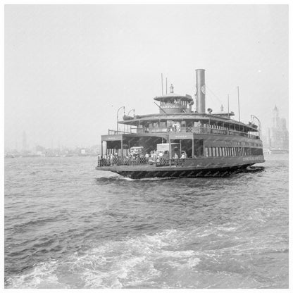 Ferry Boats Transporting Traffic New York New Jersey 1939 - Available at KNOWOL