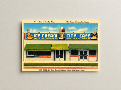 McAlester, OK: Good eats at popular prices, the home of better ice cream, City Café, 209 East Grand, Hibdon & Son