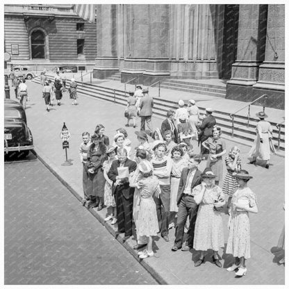 Fifth Avenue Scene Near Saint Patricks Cathedral 1939 - Available at KNOWOL