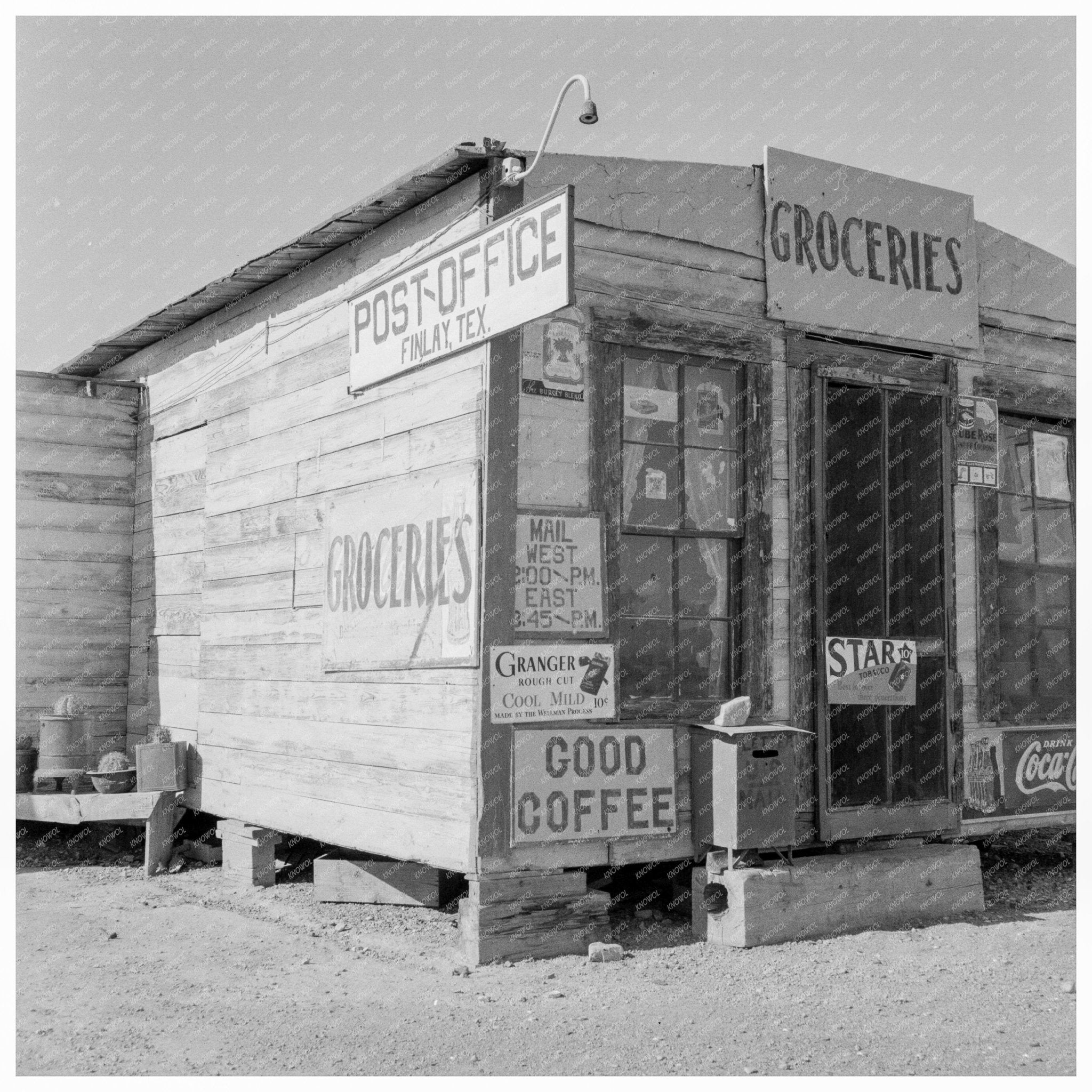 Finlay Texas Post Office Photograph May 1937 - Available at KNOWOL