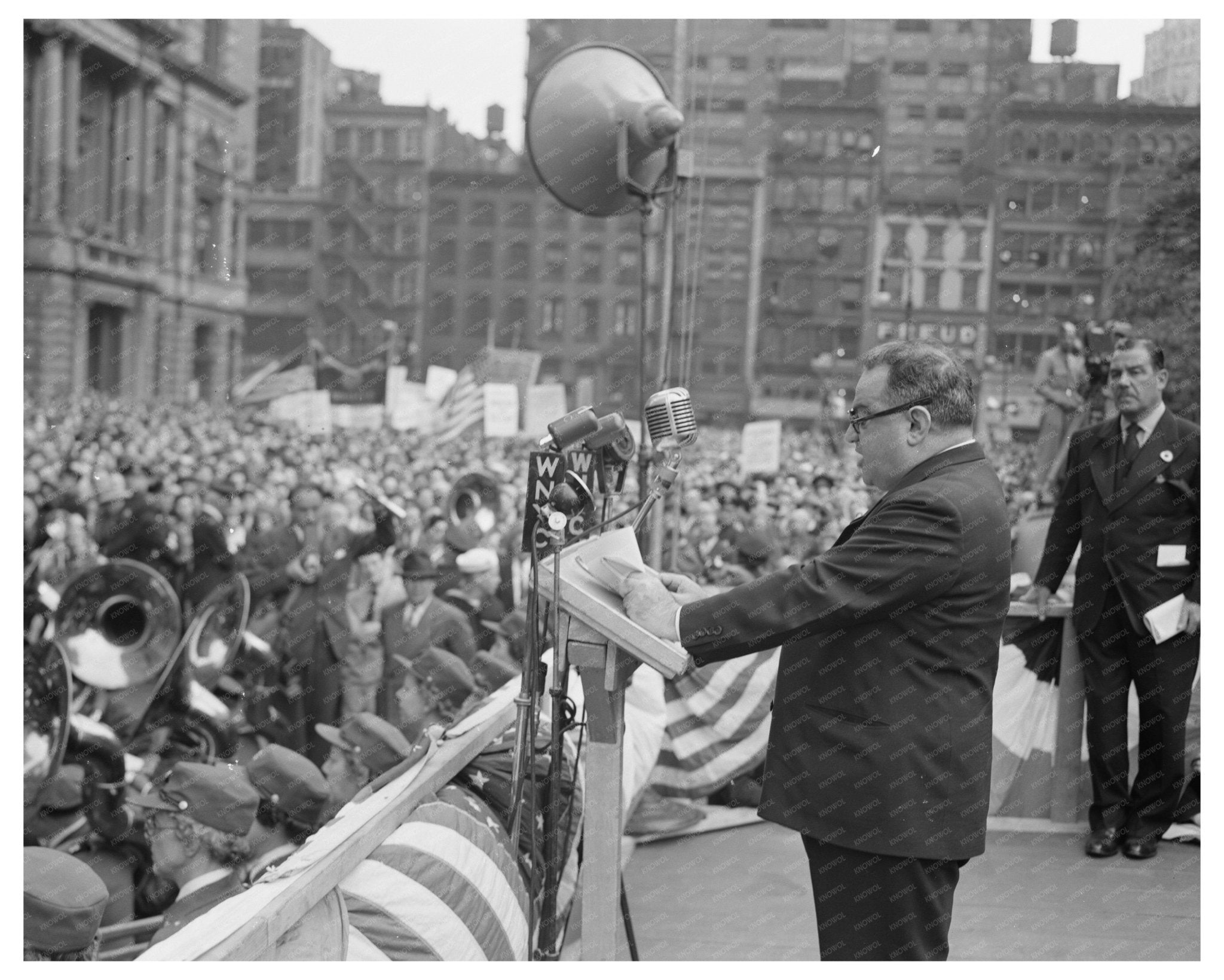 Fiorello La Guardia D - Day Rally Speech New York 1944 - Available at KNOWOL