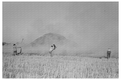 Firefighters Combat Rice Straw Fire Louisiana September 1938 - Available at KNOWOL