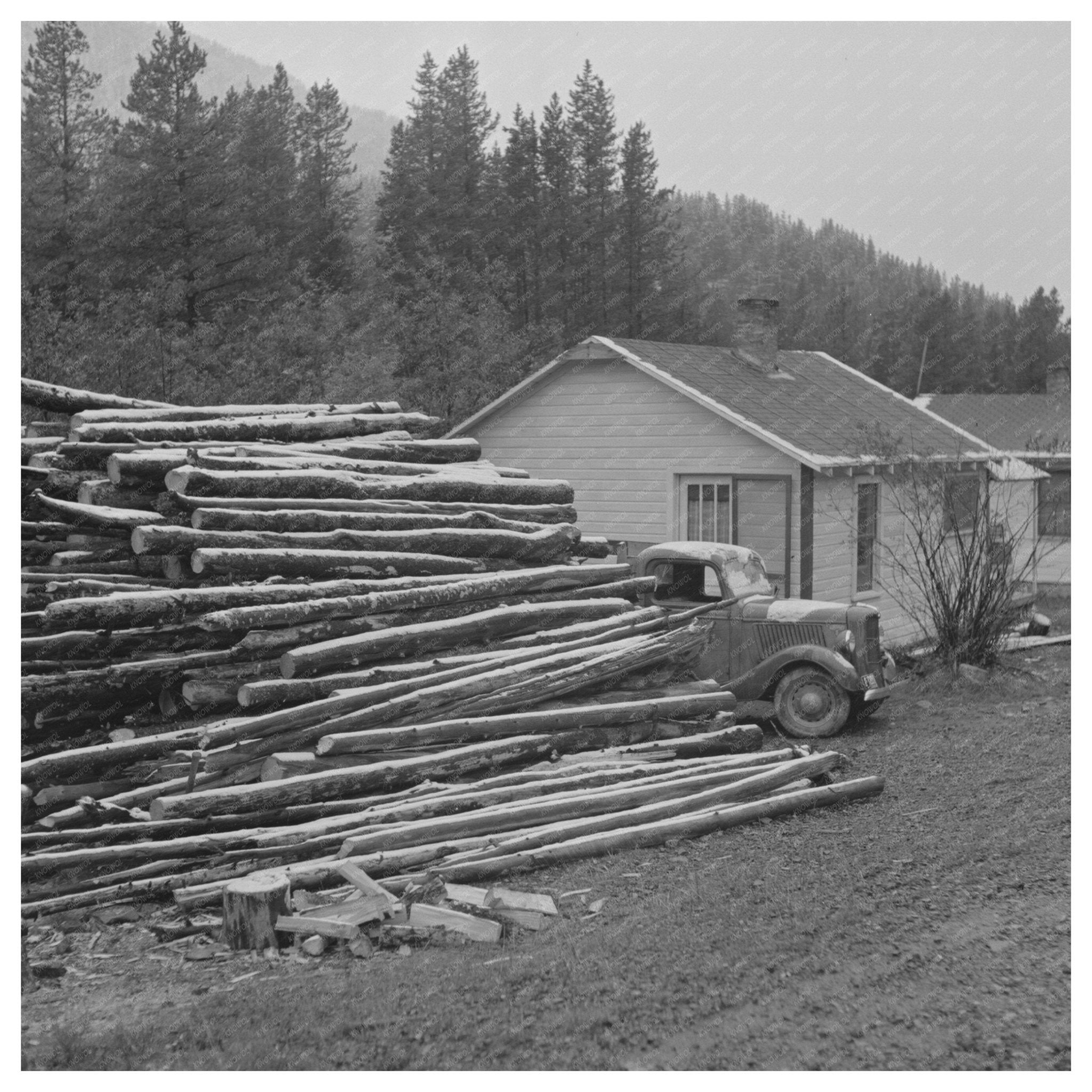 First Snow in Neihart Montana September 1942 - Available at KNOWOL