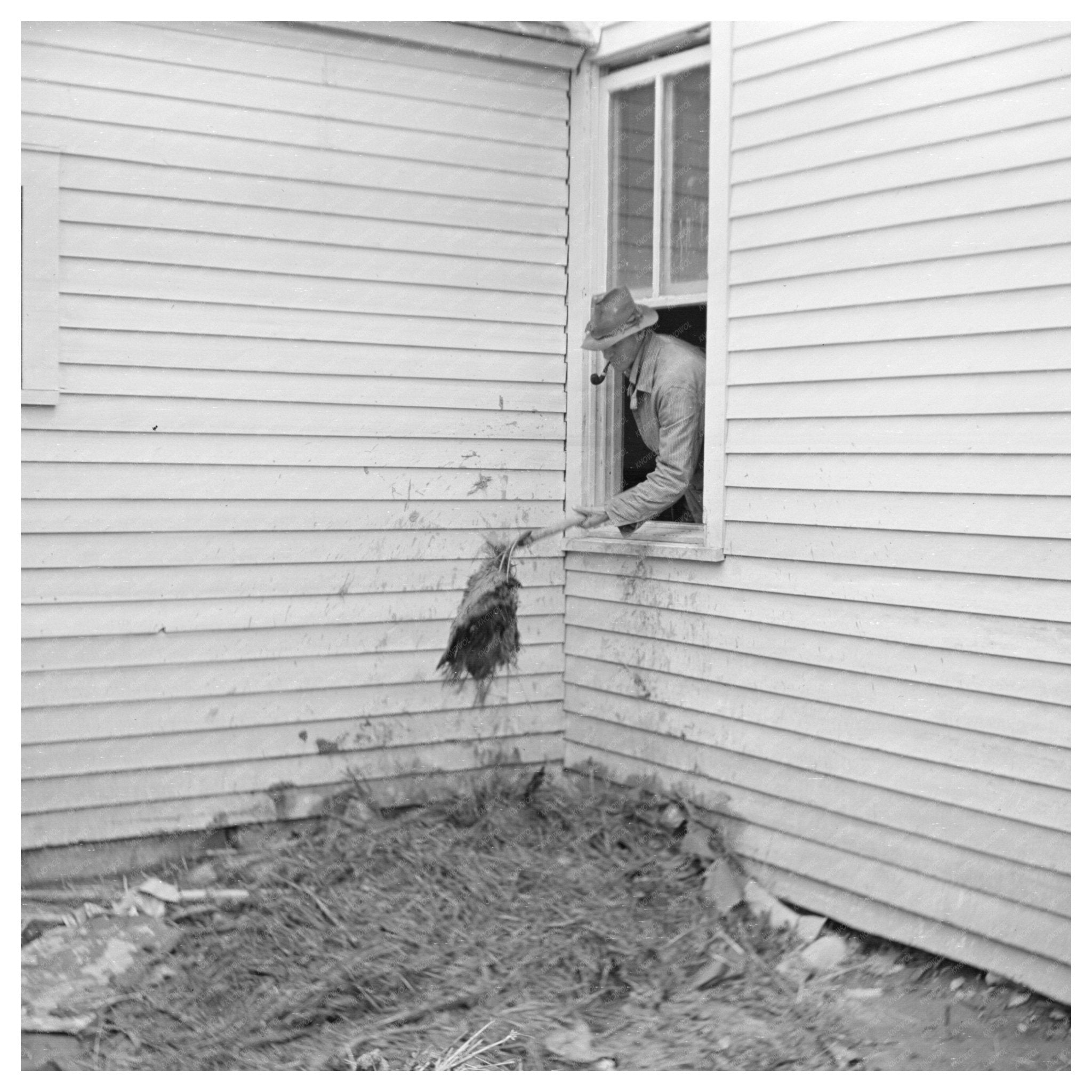 Flood Cleanup at Farmhouse in Posey County Indiana 1937 - Available at KNOWOL