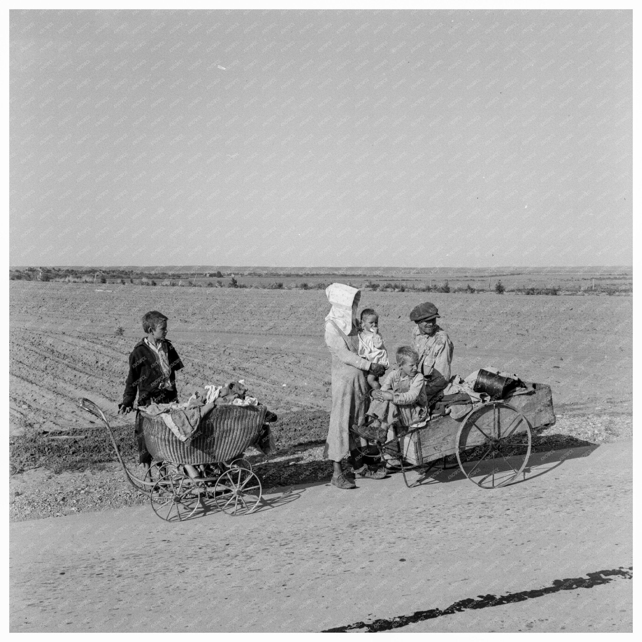 Flood Refugee Family in Memphis Texas May 1937 - Available at KNOWOL