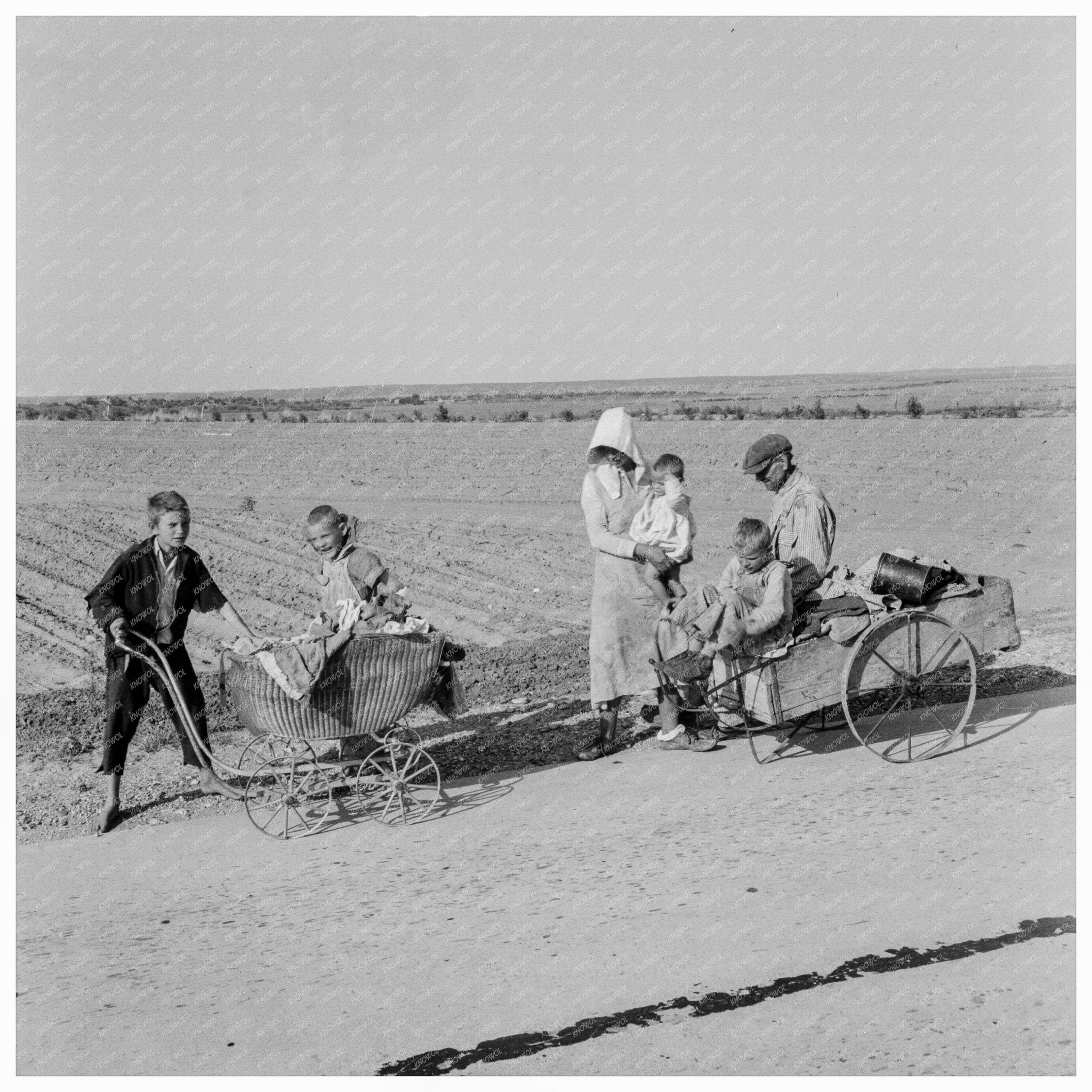 Flood Refugee Family Near Memphis Texas May 1937 - Available at KNOWOL