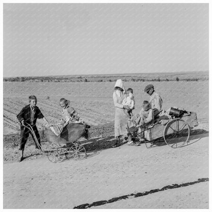 Flood Refugee Family Near Memphis Texas May 1937 - Available at KNOWOL