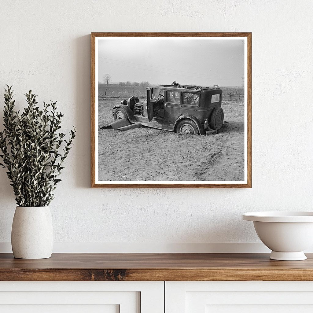 Flooded Automobile on Mackey Ferry Road Indiana February 1937 - Available at KNOWOL