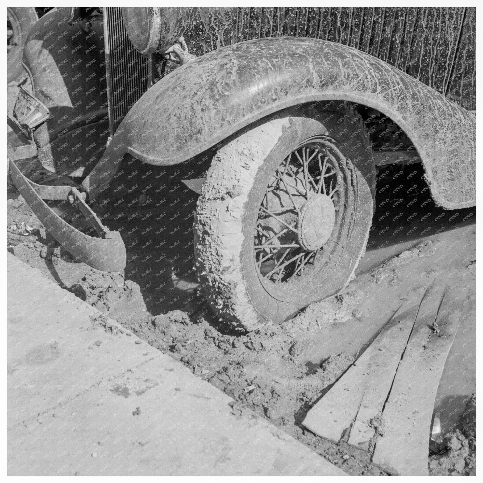 Flooding in Auton Texas June 1937 Dust Bowl Era Photo - Available at KNOWOL