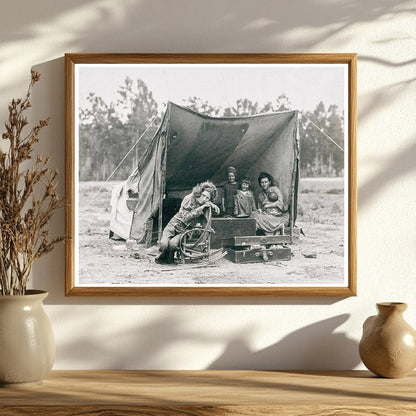 Florence Thompson and Children Tent Shelter 1936 - Available at KNOWOL