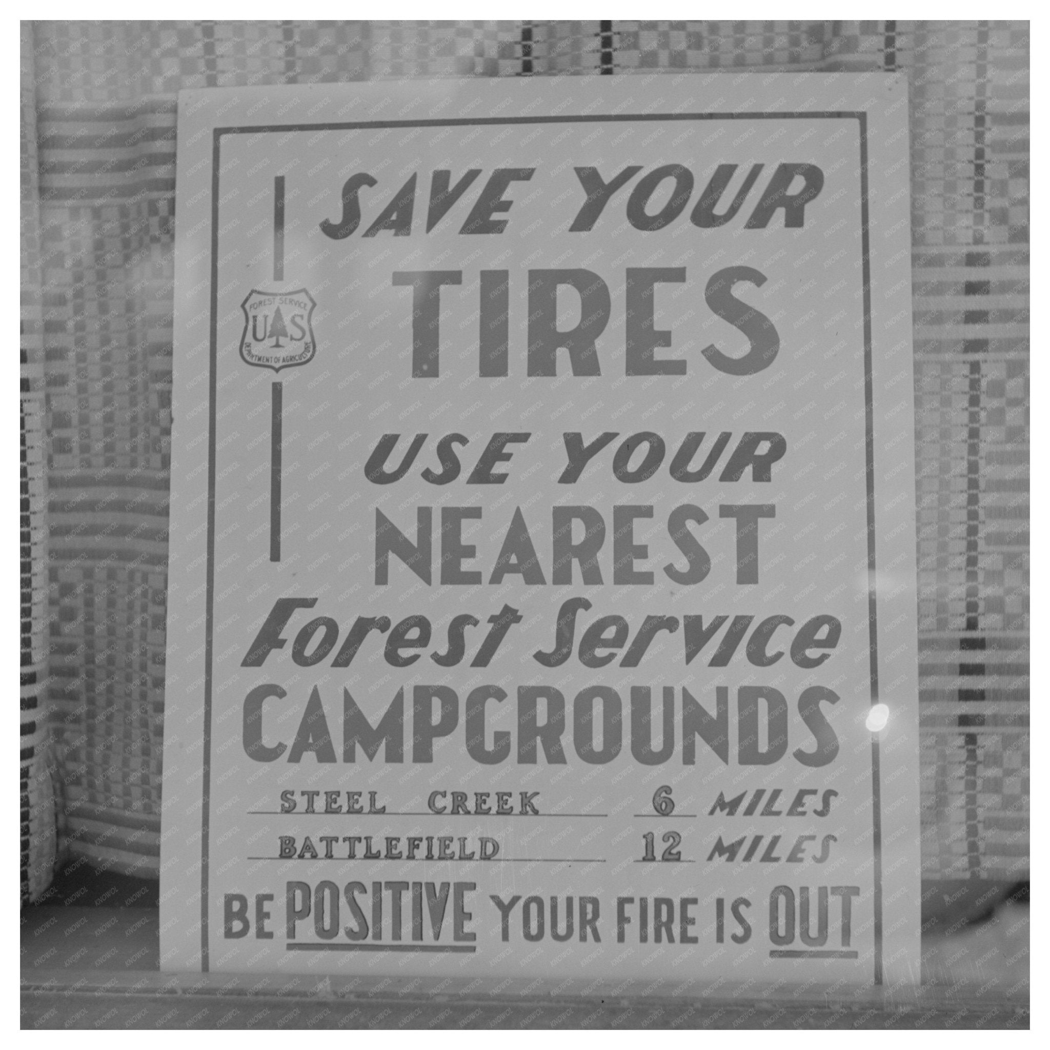 Forest Service Sign in Wisdom Montana August 1942 - Available at KNOWOL