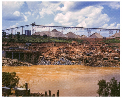 Fort Loudon Dam Aggregate Storage June 1942 - Available at KNOWOL