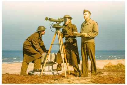 Fort Story Men Using Azimuth Instrument March 1942 - Available at KNOWOL