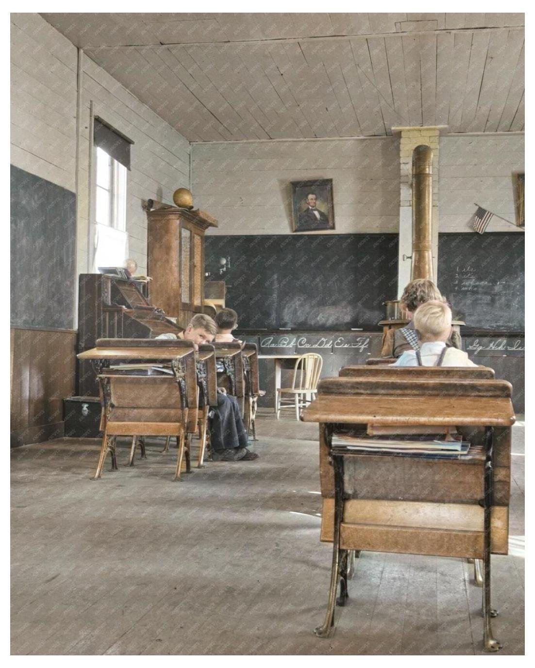 Four Pupils Attending School in Baker County, Oregon 1939 - Available at KNOWOL