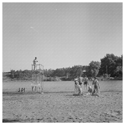 Free Municipal Beach on Sacramento River June 1942 - Available at KNOWOL