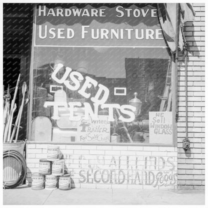 Fresno California Storefront on U.S. Route 99 May 1939 - Available at KNOWOL