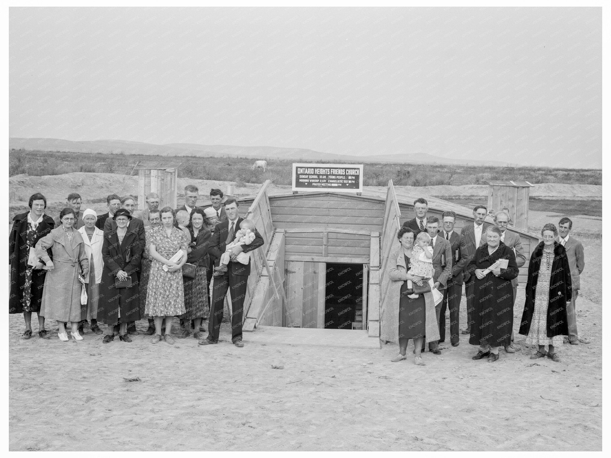 Friends Church Congregation Dead Ox Flat Oregon 1939 - Available at KNOWOL