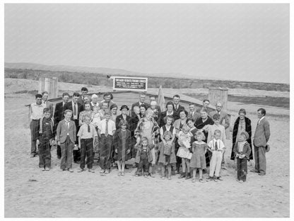 Friends Church Congregation in Dead Ox Flat Oregon 1939 - Available at KNOWOL