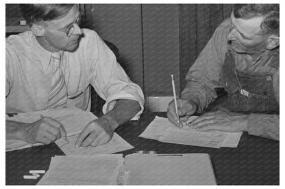 FSA Supervisor Discussing Farm Plan Kansas 1939 - Available at KNOWOL