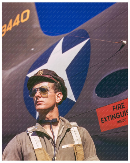 F.W. Hunter Army Test Pilot at Douglas Aircraft Company Long Beach California 1942 - Available at KNOWOL