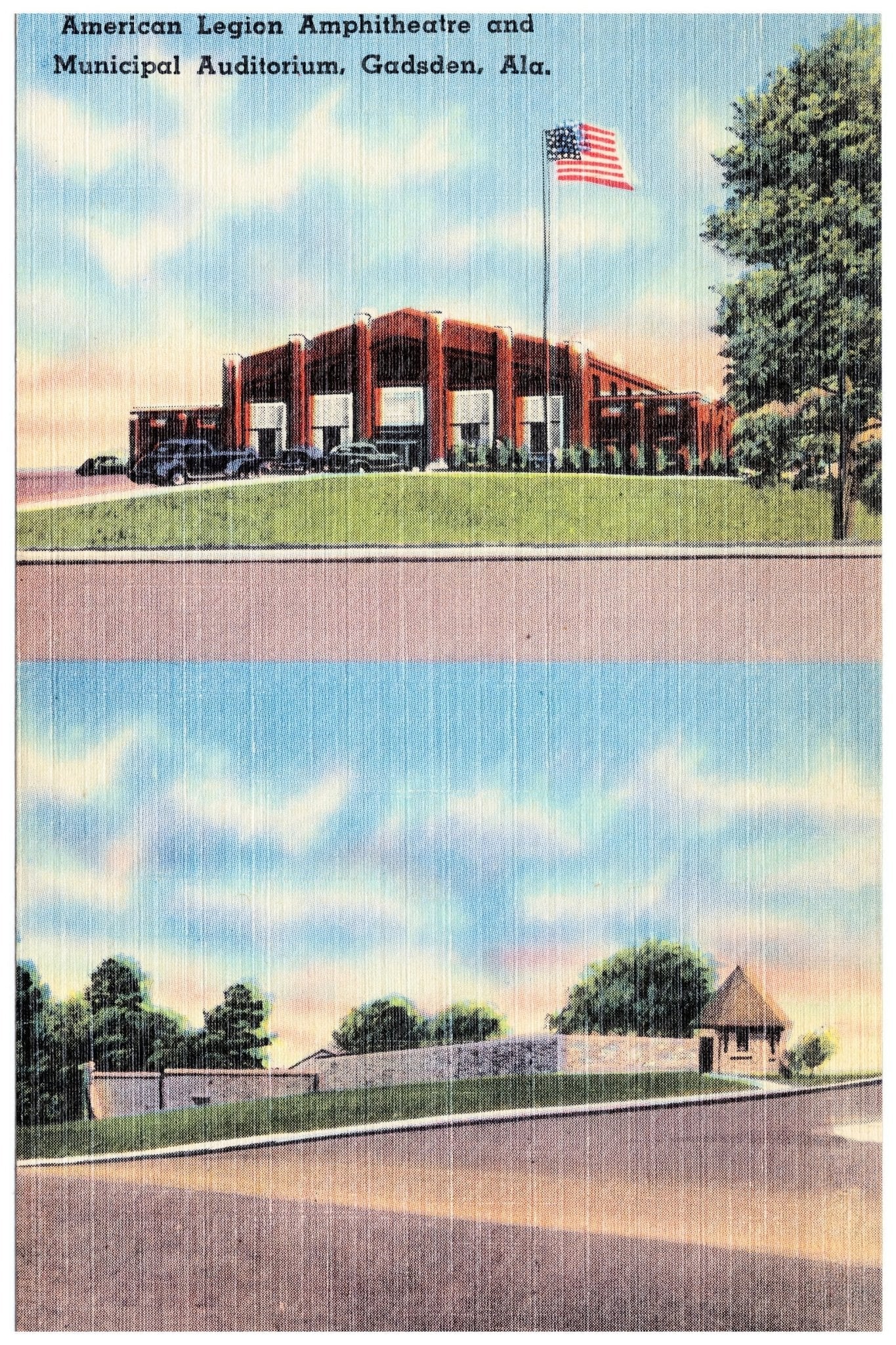 Gadsden Alabama American Legion Amphitheatre Postcard 1930 - 1945 - Available at KNOWOL