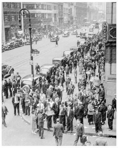 Garment Workers Leaving Factories on Seventh Avenue New York City June 1936 - Available at KNOWOL