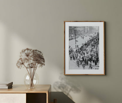 Garment Workers Leaving Factories on Seventh Avenue New York City June 1936 - Available at KNOWOL