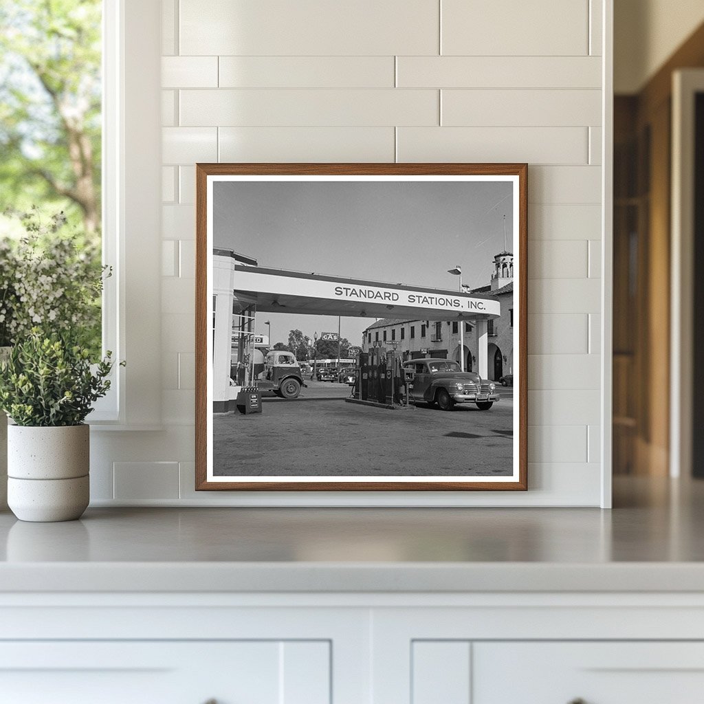 Gasoline Filling Station Tracy California June 1942 - Available at KNOWOL