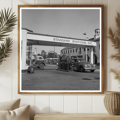 Gasoline Filling Station Tracy California June 1942 - Available at KNOWOL