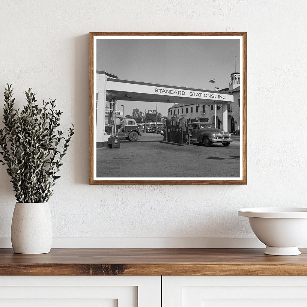 Gasoline Filling Station Tracy California June 1942 - Available at KNOWOL