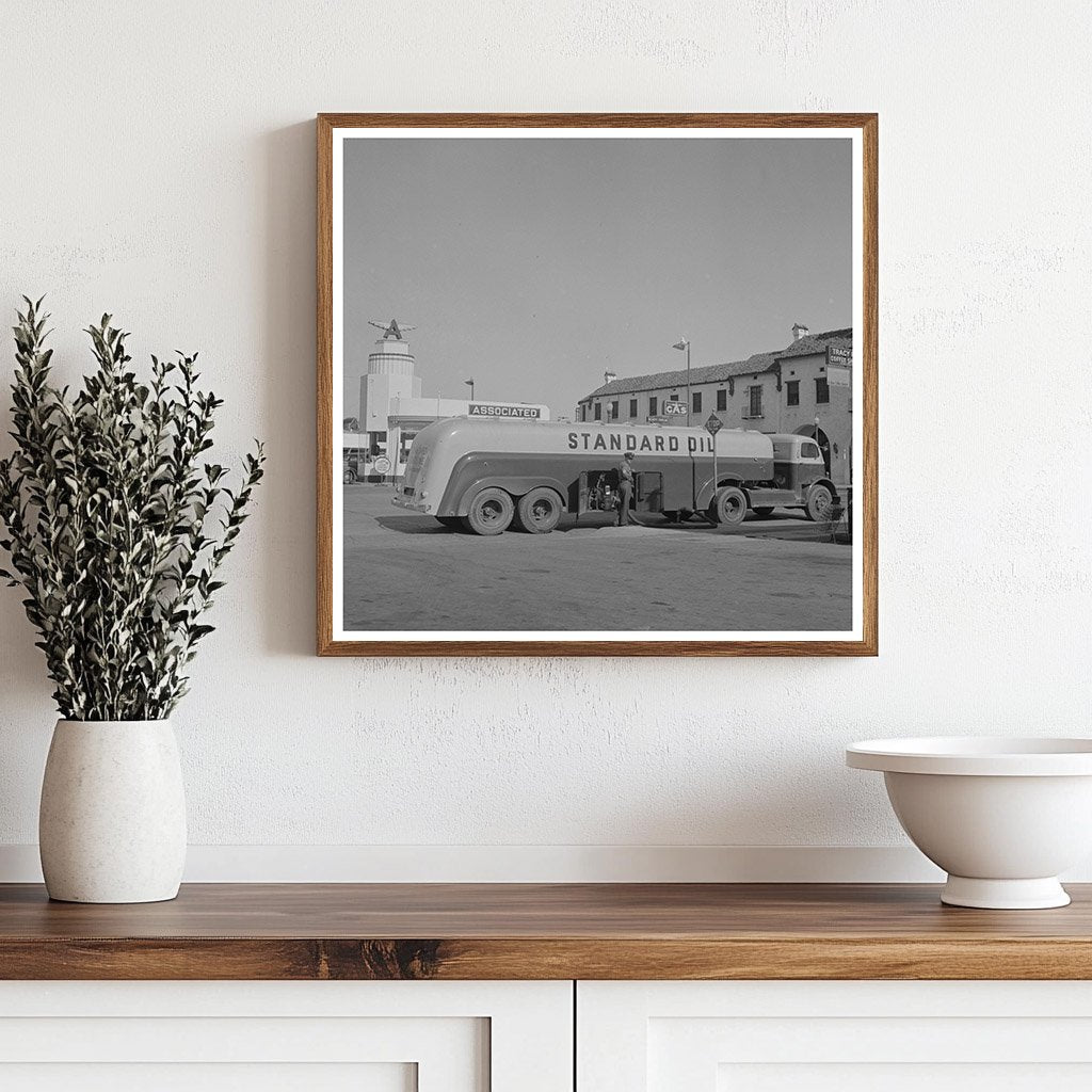 Gasoline Tank Truck Delivery in Tracy California 1942 - Available at KNOWOL