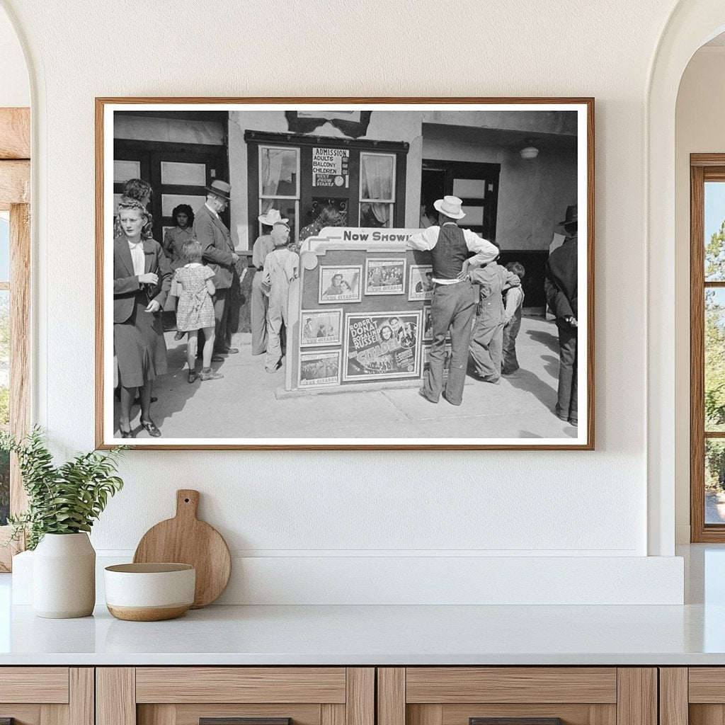 Gathering Outside Movie Theater Pharr Texas February 1939 - Available at KNOWOL