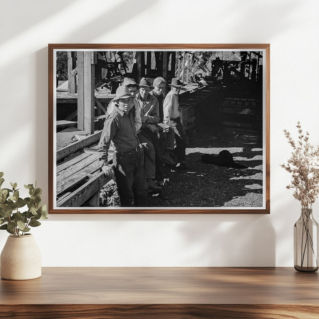 Gem County Farmers with Logs for Mill Transport 1939 - Available at KNOWOL