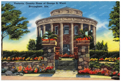 George B Ward Country Home Postcard Birmingham Alabama 1930s - Available at KNOWOL