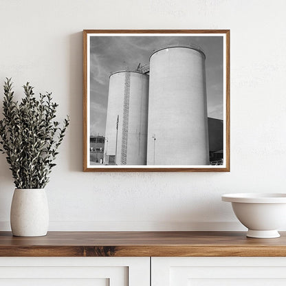 Giant Silos at Basic Magnesium Plant Southern Nevada 1940s - Available at KNOWOL