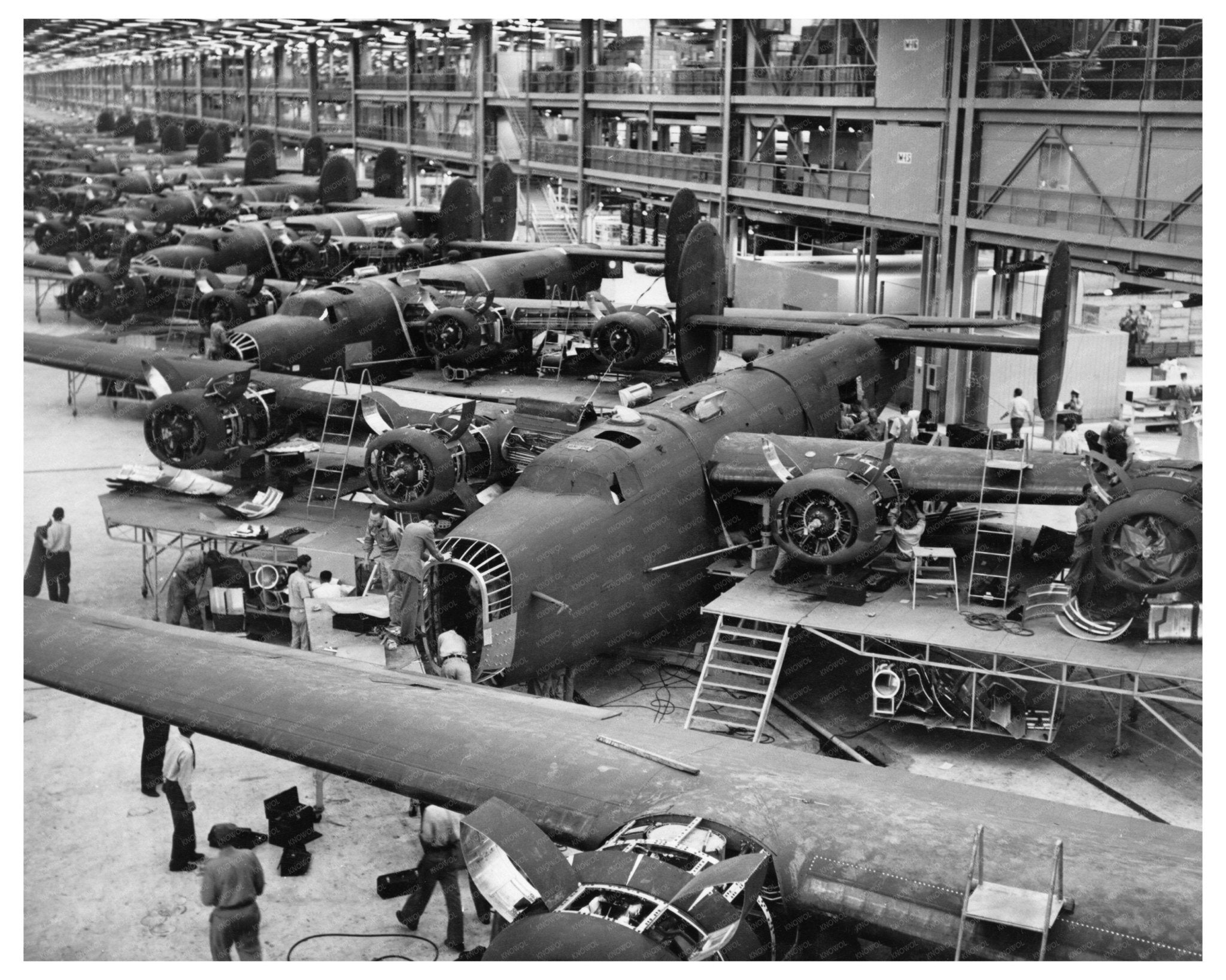 Giant Transport Ships Under Construction Fort Worth 1942 - Available at KNOWOL