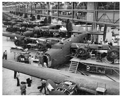 Giant Transport Ships Under Construction Fort Worth 1942 - Available at KNOWOL