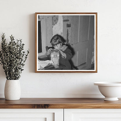 Girl Gazes at Candy Jar in Vermont Farm October 1939 - Available at KNOWOL