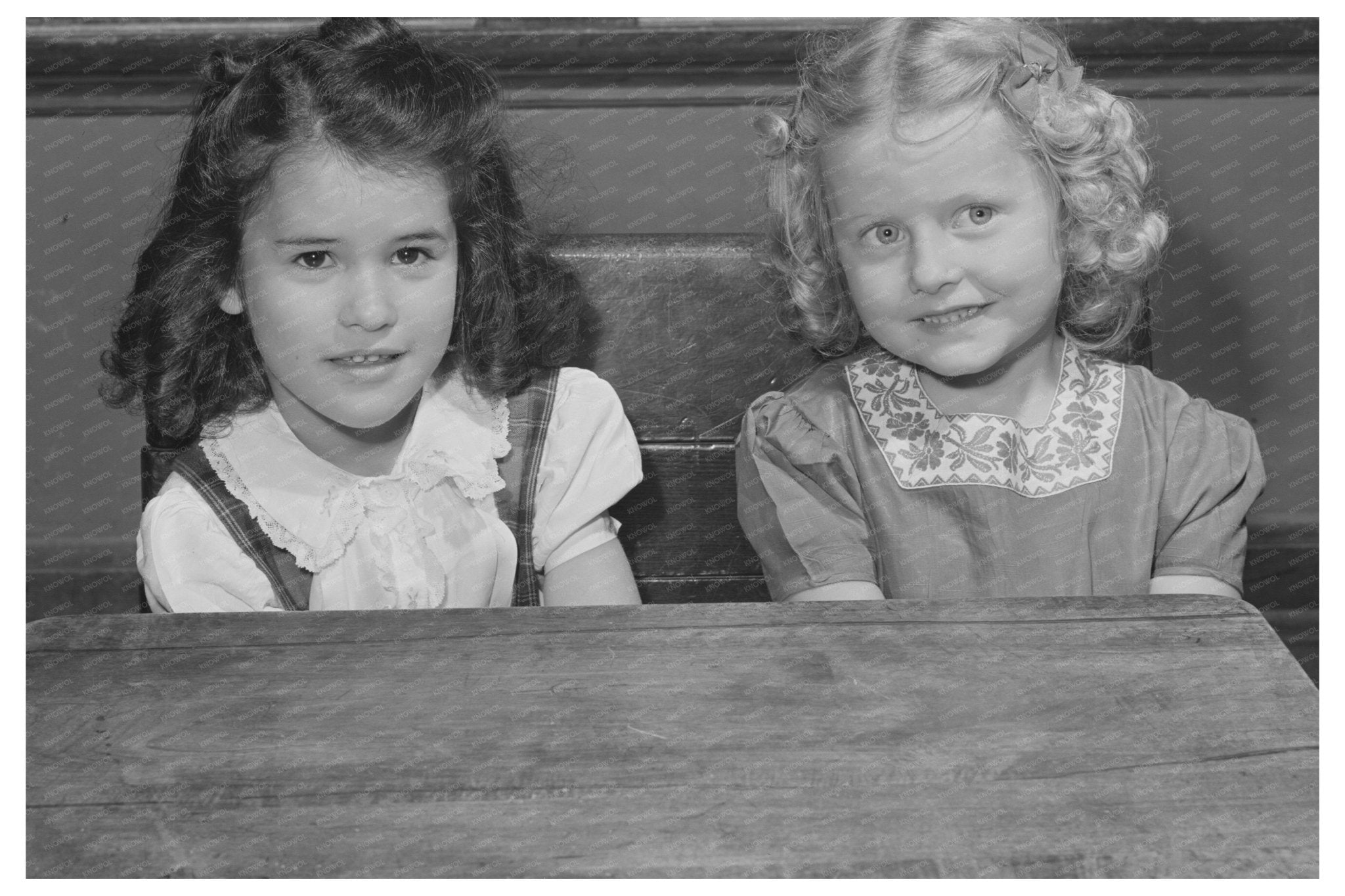 Girls at San Leandro Grade School April 1942 - Available at KNOWOL