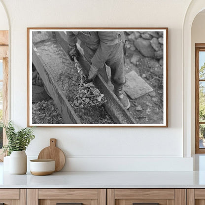 Gold Miner at Sluice Box Two Bit Creek South Dakota 1938 - Available at KNOWOL